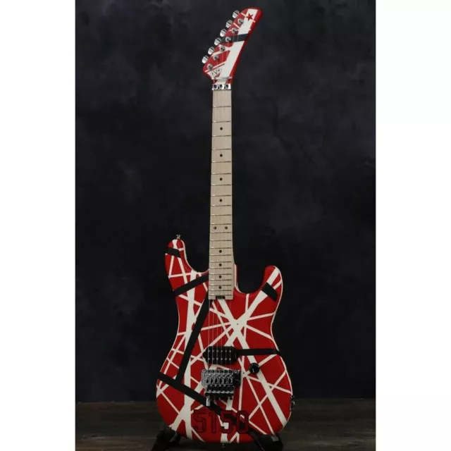 EVH Striped Series 5150 Red Black White Stripe Transparent Red Eddie Van Halen