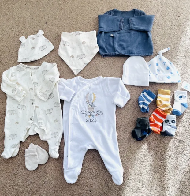 Baby 💙 Boy Boys Clothes Bundle- Newborn / First Size Up To 1 Months.