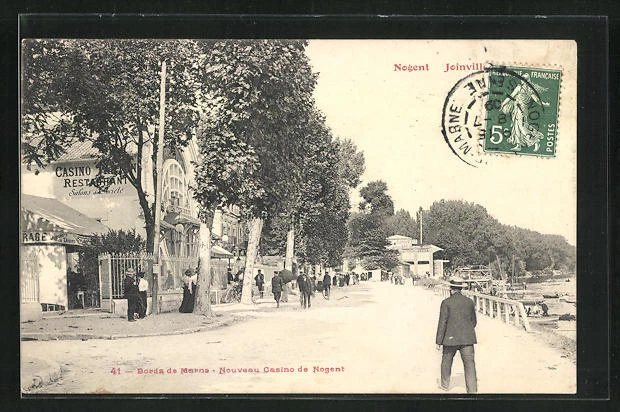 CPA Nogent-Joinville, vue de la rue 1909