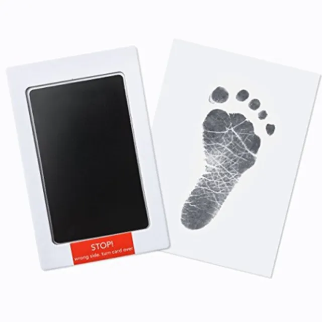 baby handprint or footprint contactless stamp pad 100% non-toxic and mess-fr7H 3