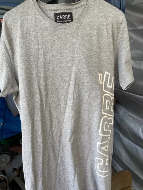 Mens Grey Carre Tee Shirt Preowned Item