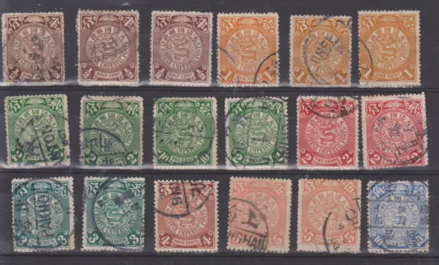 p3626 CHINA 1900/12 Used Coiling Dragons - usual condition - some faults