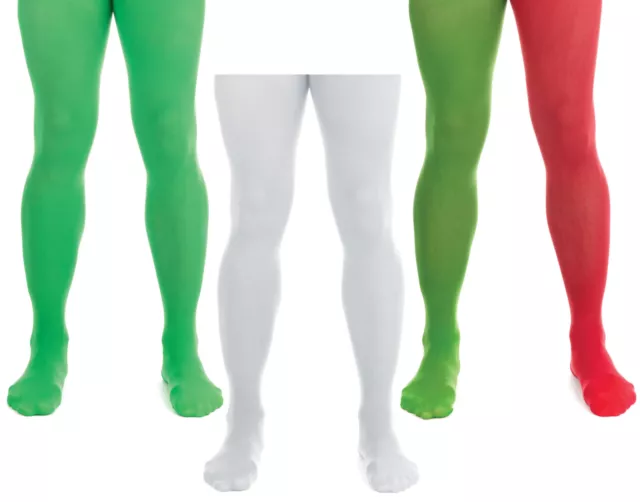 Adult Mens Plus Ladies Elf Pixie Christmas Tights Xmas Fancy Dress Costume Party