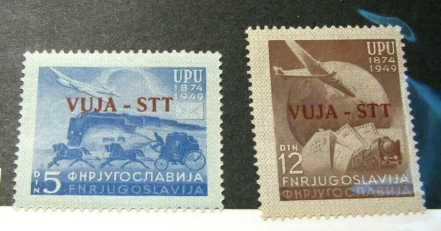 Yugoslavia-Trieste -Zone B Stamp Scott# 15-16 Overprinted 1949  MH  L384