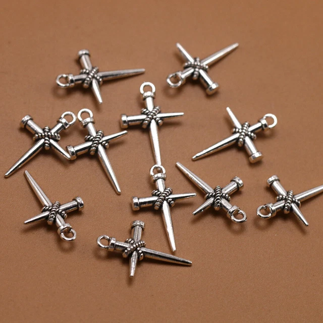 20 Stück Legierung Kreuz Halskette Anhänger Charms DIY Schmuck Herstellung