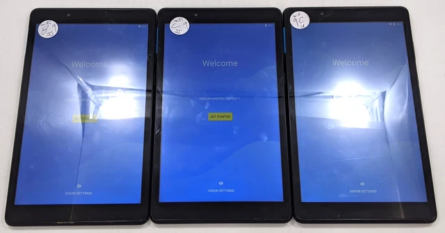 Lenovo Tab E8 TB-8304F N/A Fair Condition WiFi Only GL Lot of 3