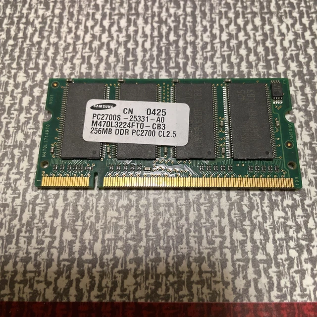 Mémoire RAM SODIMM Hynix 1 Go DDR1 PC2700 - 333 MHz CL2.5 Pour Ordinateur Portable