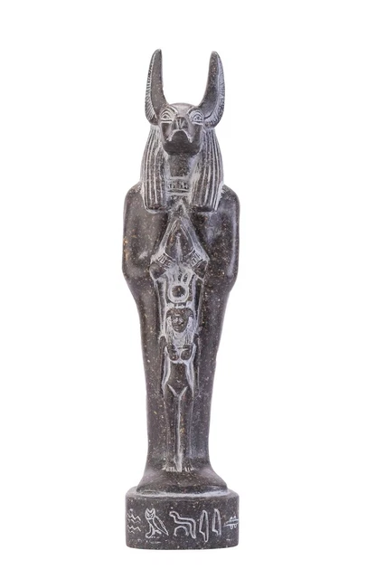 Statue Ancienne égyptienne Anubis / Oushebti - Pierre Verte, Faite Main à Louxor