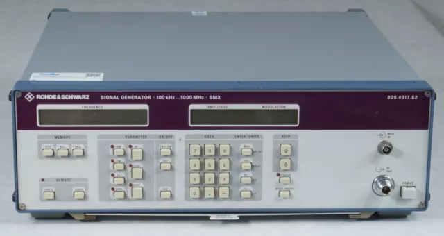 Rohde & Schwarz Signal Generator 100kHz..1000MHz SMX 826.4517.52