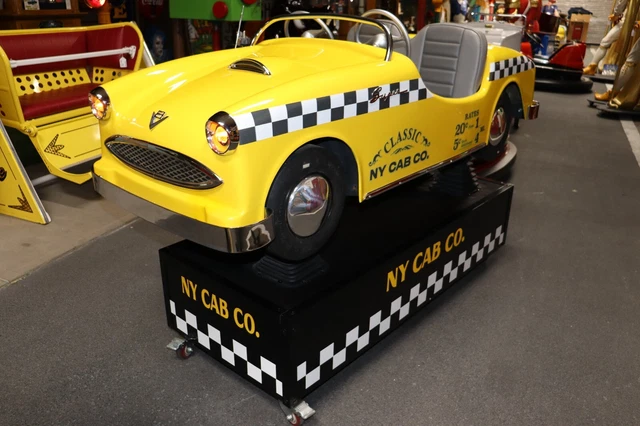Custom Taxi Cab Car " NY CAB Co " Coin-Op Amusement Kiddie Ride 5c