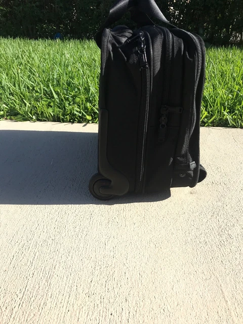 TUMI 'Alpha' Black Nylon Expandable Wheeled Briefcase - 26104DH 3