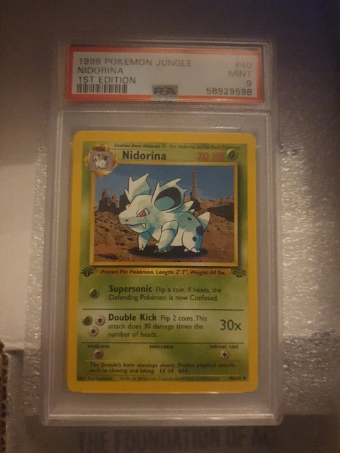 Nidorina 1st Edition PSA 9 Jungle 1999 WOTC