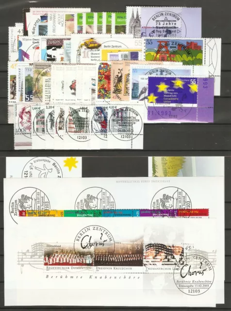 👌🏼BRD Bund kompl. Jahrgang 2003 ESST Berlin Ecke 4 u.r. ohne Sk  Dtl. Plus❗️