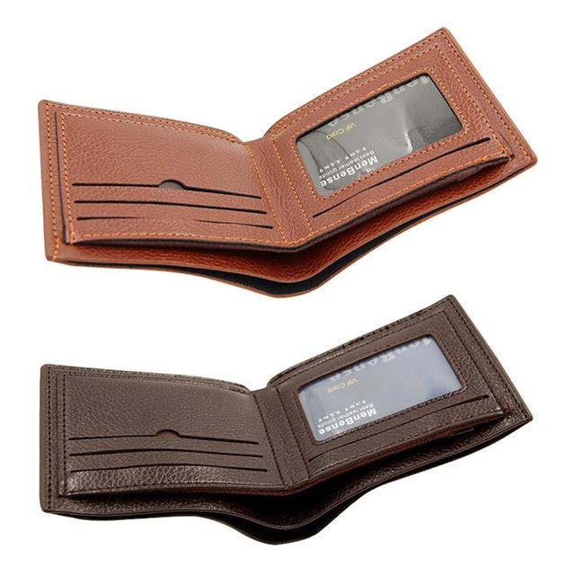 Mini Portafoglio Portafoglio Uomo Pelle Sottile Pieghevole: Ha Il Blocco RFID E Una Finestra! Portafoglio Pelle Nero Finestra Carte Di Credito