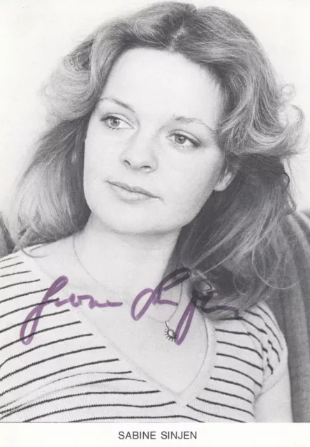 Sabine Sinjen Original Autogramm Foto-AK Theater TV Kult 2306259