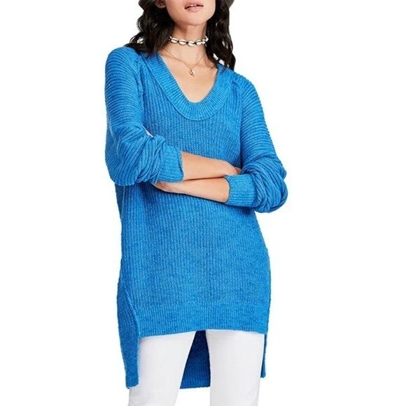 Free People Small Sunday Scoop Neck Tunic Sweater Dress