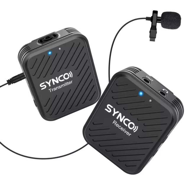 Microfono Lavalier Wireless SYNCO G1A1 2.4GHz Professionale per DSLR Smartphone