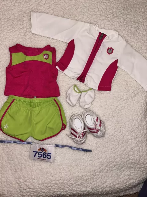 New NIB Retired American Girl 2013 2-in-1 Track Outfit in Box Complete