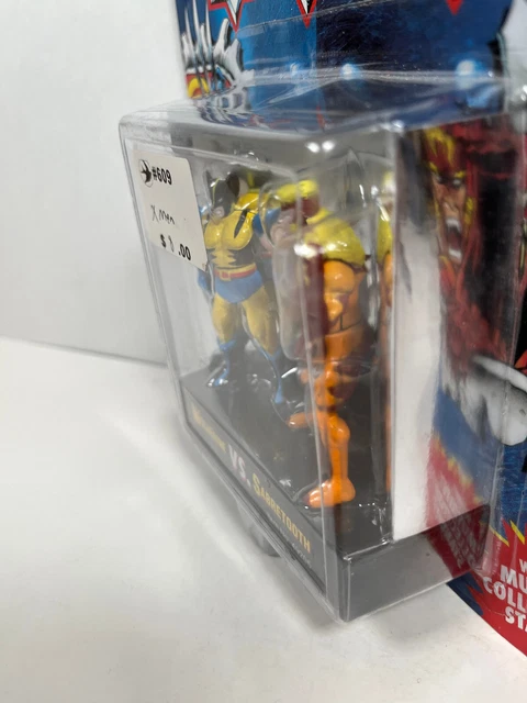 Marvel ToyBiz 1994 X-Men Steel Mutants WOLVERINE VS SABRETOOTH Figure Set NEW 3