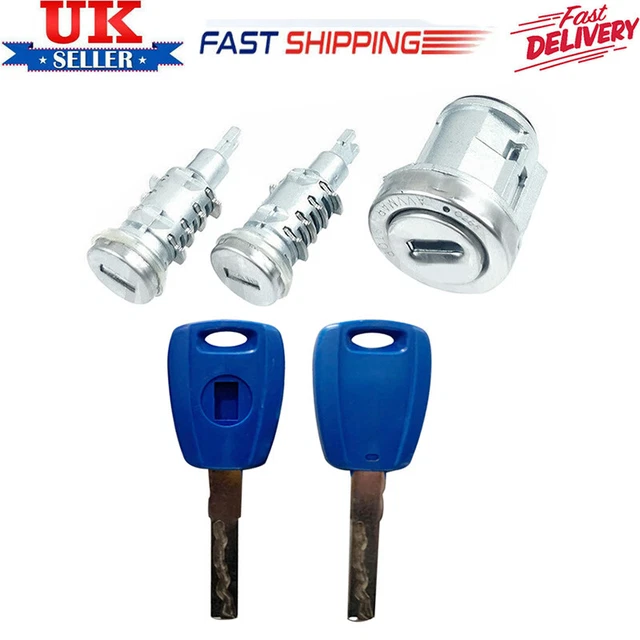 Complete Ignition & Door Lock Barrel Set For Iveco Fiat Doblo Cargo Panda – 5 Pieces