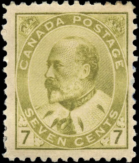 Canada Mint H F-VF 7c Scott #92 1903 King Edward VII Issue Stamp