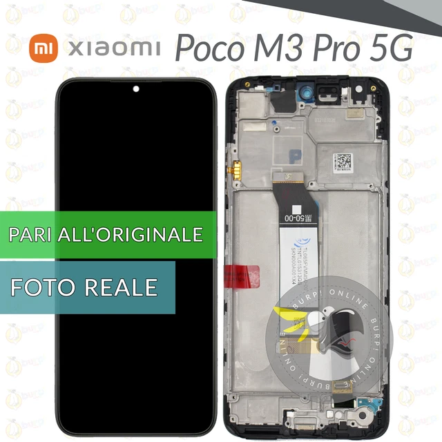 TOUCH SCREEN SCHERMO PER XIAOMI REDMI NOTE 10 5G 2021 / POCO M3 Pro Vetro Lcd Display Con Frame Nero.1.20.143.gp.3692 - Foto 11