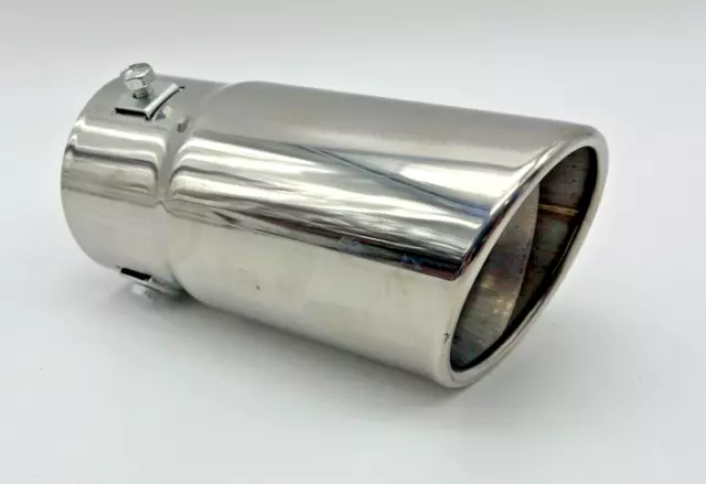 Stainless Steel Rolled Tip Exhaust 76mm Exit Fit 40mm - 70mm