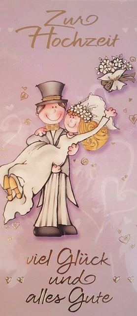 05 Zur Hochzeit Vermählung Ehe Eheschliessung Glückwunschkarte Grußkarte NEU