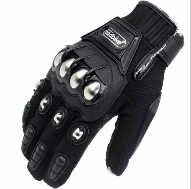 Alloy Steel Knuckle Motorcycle Powersports Racing Tactical Paintball Gloves