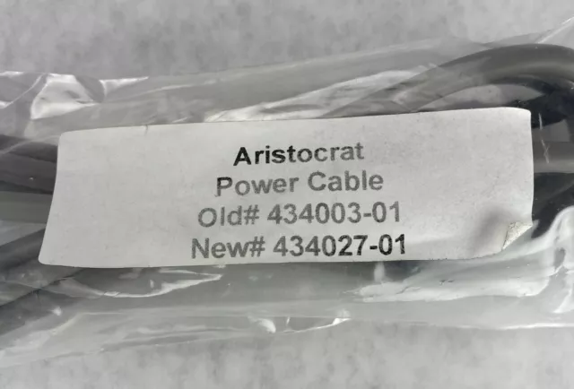 Aristocrat 434027-01 Power Cable 434003-01 2