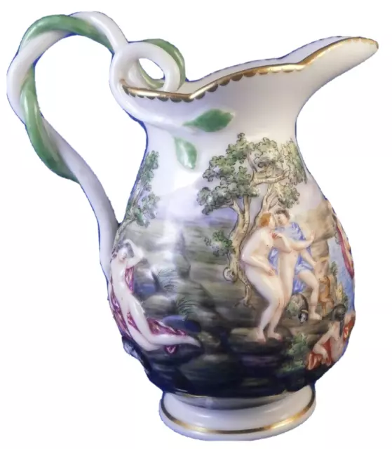 Antigüedad 19thC Richard Ginori Porcelana Desnatadora Porzellan Doccia