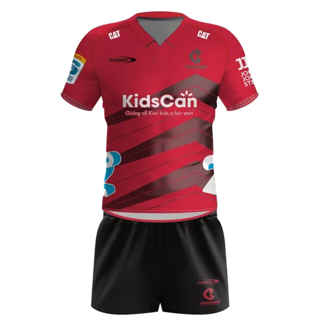 Canterbury Crusaders 2024 Super Rugby Classic Home Jersey Toddlers Infants Set S