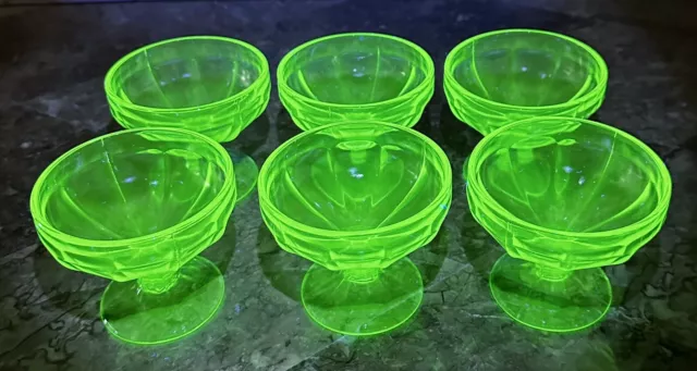 Set Of 6 - Federal Glass Sherbert Cups FEG 22