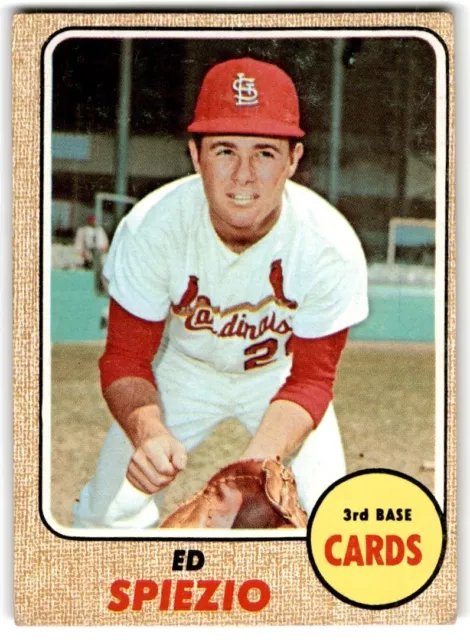 1968 Topps Ed Spiezio . St. Louis Cardinals #349