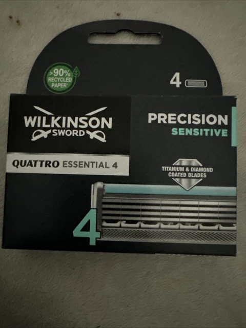 Pack De 8 Lames Wilkinson Sword Quattro Titanium Sensitive - Recharge Pour Rasoir - Neuf