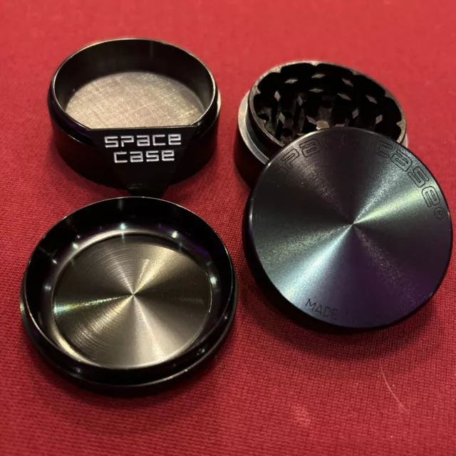 USA SELLER - Black Space Case Herb Grinder 4 piece 63mm Spacecase High Quality
