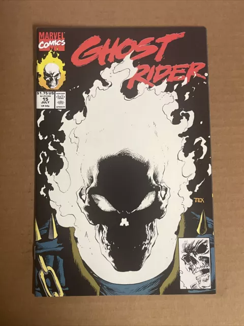 Ghost Rider #15 First Print Glow In The Dark Cover Marvel Comics (1991)