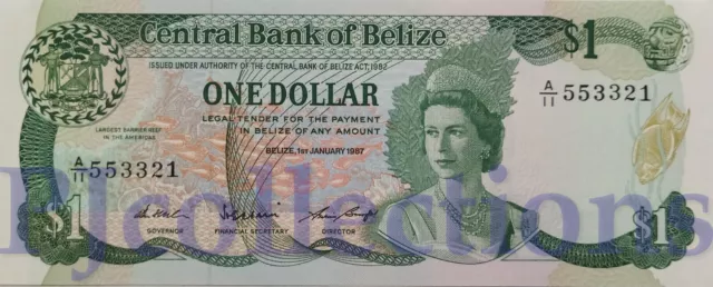 1987 BELIZE 1 DOLLAR PICK 46c UNC