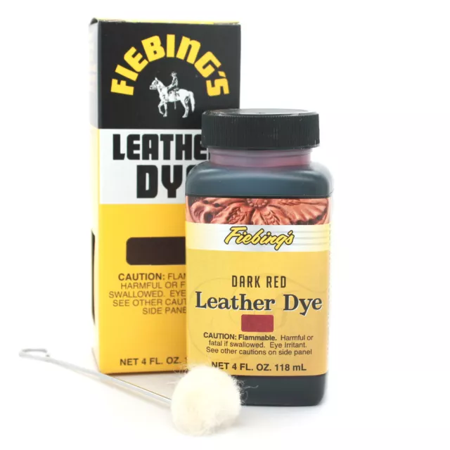 Fiebing's Leather Dye w/ Applicator - ALL COLORS- 4 OZ  |Not for CA Customers|