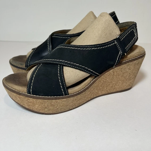 CLARKS STASHA HALE Wedge Sandals Yellow 6 D 28.50 PicClick UK