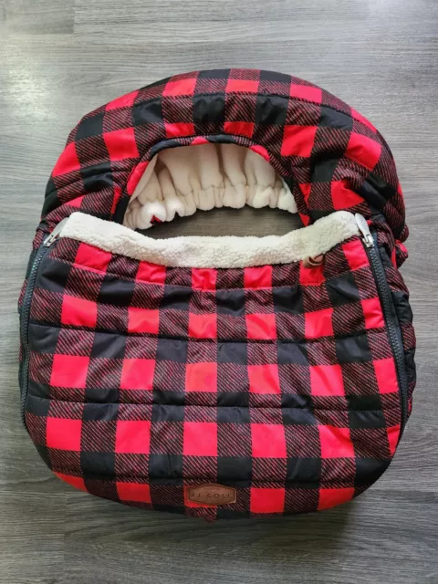 JJ Cole Car Seat Cover Buffalo Check red & black for infant carriers new in box