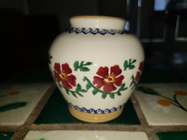 Vintage 1980s Nicholas Mosse Pottery Old Rose 4" Vase  Ireland 3