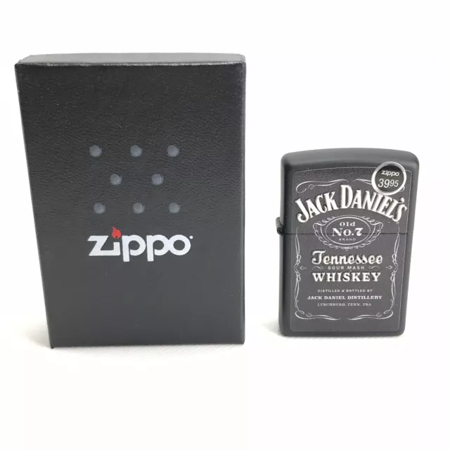 Zippo Windproof Lighter Jack Daniels Whiskey Old No 7 Raised Letters NEW In Box