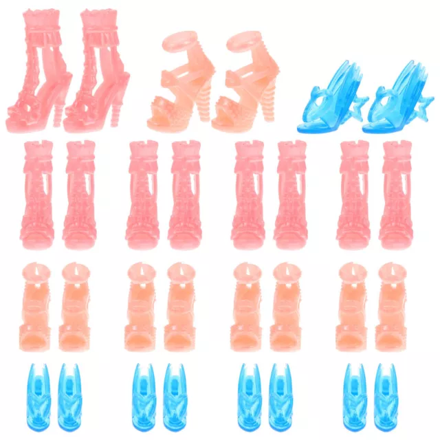 15 Pairs Girl Doll Accessories Fairy Gardens Shoes Toy