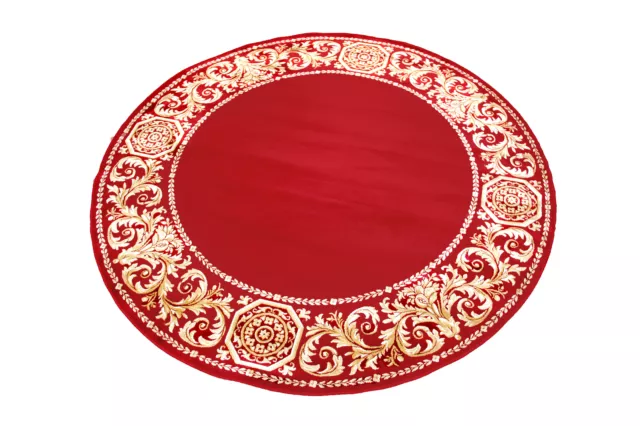Tapis rond rouge méandre meubles rouge tapis. Tapis 200 x 200 cm 541