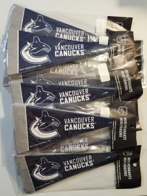 NHL Vancouver Canucks Mini Pennants Includes Eight 4"x9" Felt Pennants