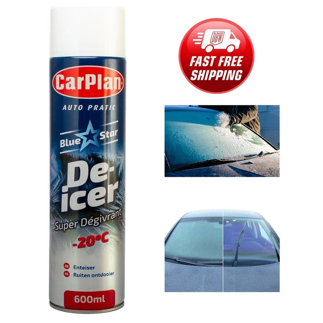 CarPlan Car Window Windscreen Lock De Icer Spray Antifreeze Frost 600ml