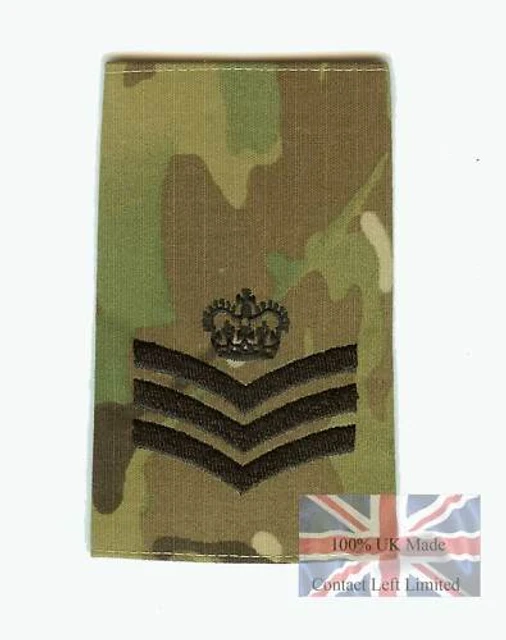 WO2 Warrant Rank MTP Multicam Badge, Army Military Patch Combat - Foto 8