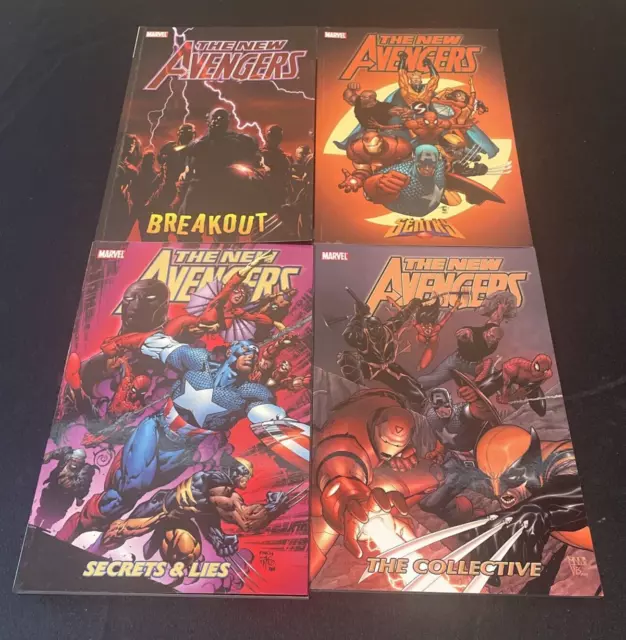 LOT of 4 The New Avengers Vol 1-4 TPB Trade Paperback Graphic Novel GN Marvel