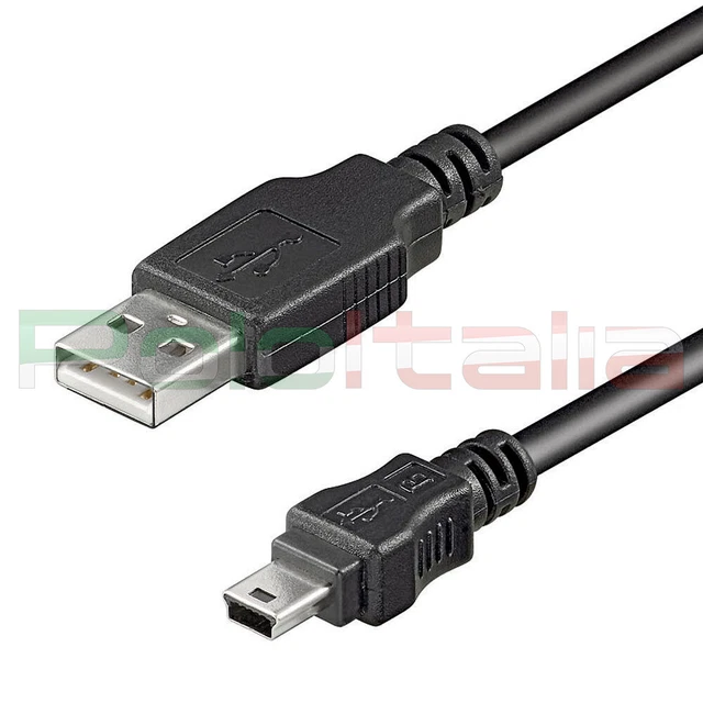 Cavo da 0 a 5m USB 2.0 tipo A MINI maschio B 5pin foto camera dati pc hard disk